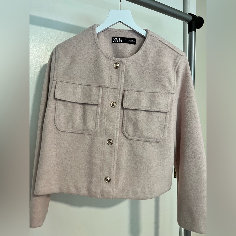 Zara Soft Jacket in Pink